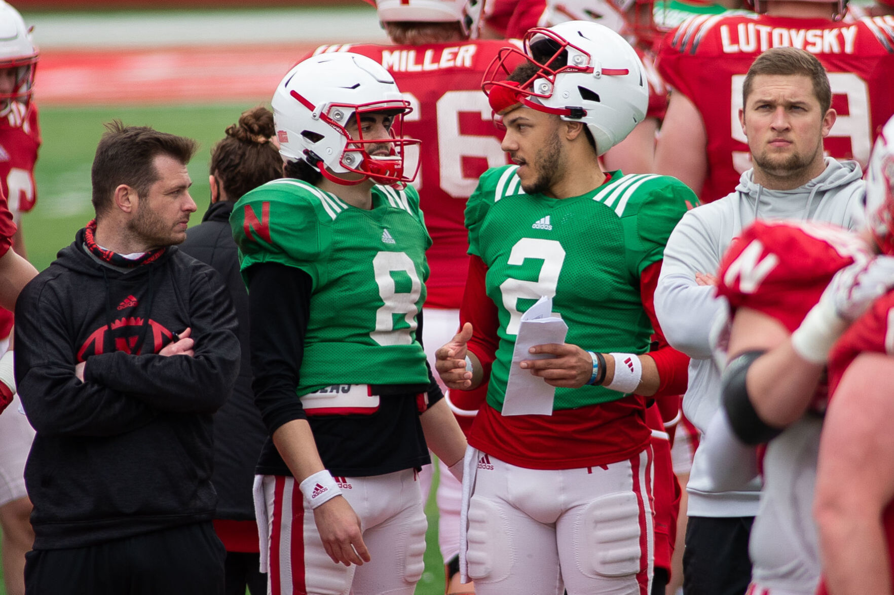 Nebraska football practice, 4.17